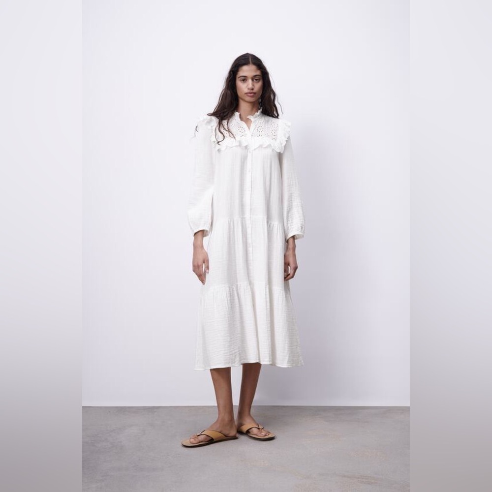 TIERED GAUZE DRESS